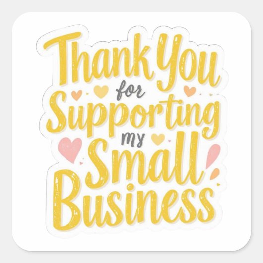 Small Business Thank You Sticker (Devant)
