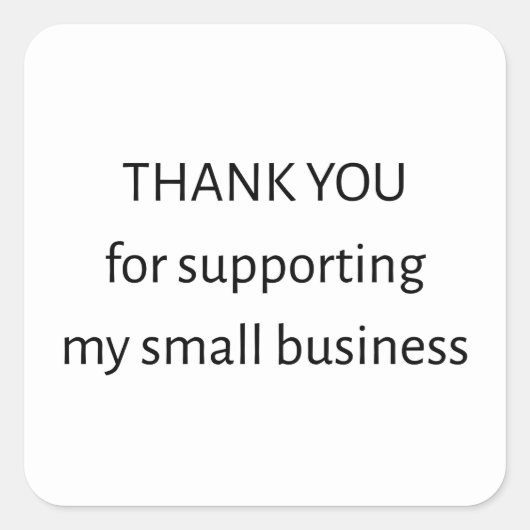 Small Business Thank You Sticker | Packaging Label (Devant)