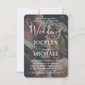 Small & Chic All-in-One QR-code RSVP-fotohuwelijk Kaart (Voorkant)