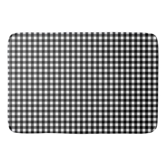 Small Classic Gingham Check Pset Patroon Black Badmat (Voorkant)