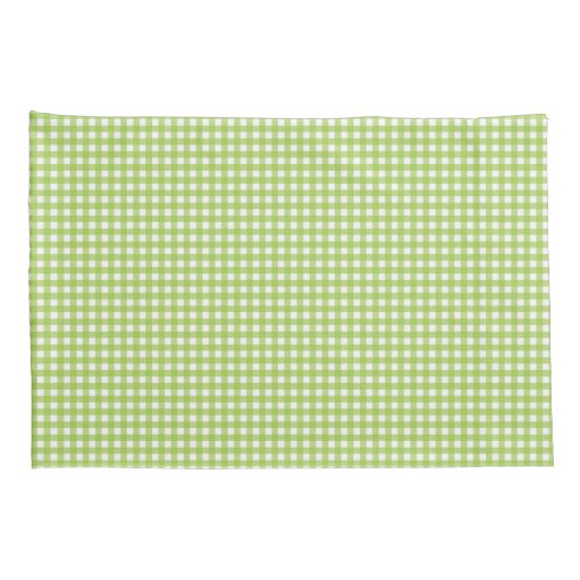 Small Classic Gingham Check Pset Pattern Green Kussensloop (Achterkant-Rechts)