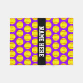 Small Custom Fleece Softball Blanket - Paars (Voorkant (Horizontaal))