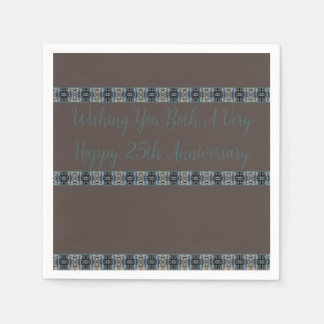 Small Designer Brown en Turquoise Servet