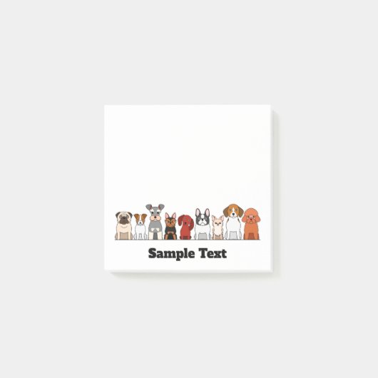 small dogs border postit post-it® notes (Voorkant)