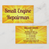 Small Engine Repairman Sunshine Visitekaartje (Voorkant / Achterkant)