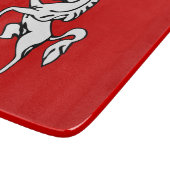 Small glass cutting board with flag of Kent County Snijplank (Hoek)