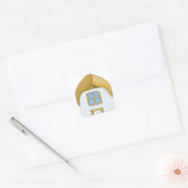 Small House Vierkante Sticker (Envelop)