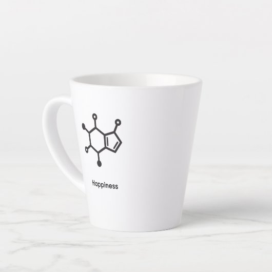 Small Latte Mug - Caffeine = Happiness (Angle gauche)
