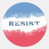 Small Patriotic Resist Political  Ronde Sticker (Voorkant)