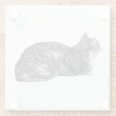 Small Pause, Tabby Poise Glazen Onderzetter (Achterkant)