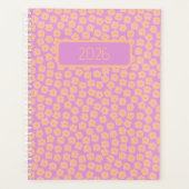 Small Peach Flowers on Pink Planner (Voorkant)