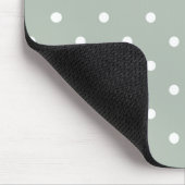 Small Polka Dots Pattern: Sage Green Muismat (Hoek)