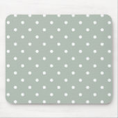 Small Polka Dots Pattern: Sage Green Muismat (Voorkant)