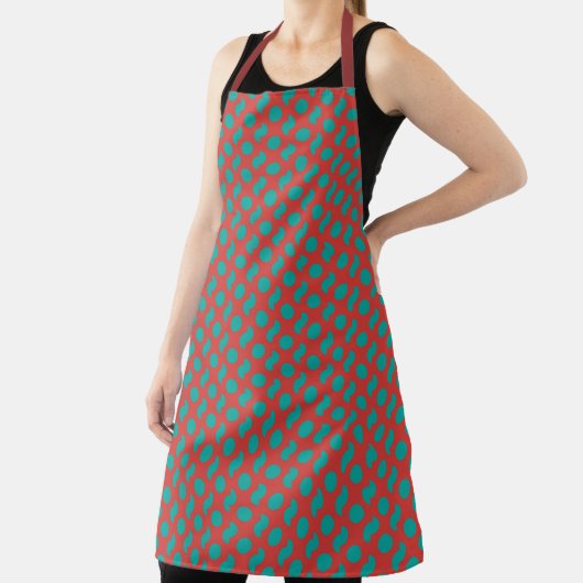 Small Red Green Pattern All-Over Print Schort (Insitu)