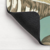 Small Shell Trio op Blauwgroen Muismat (Hoek)