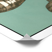 Small Shell Trio op Blauwgroen Poster (Hoek)