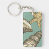 Small Shell Trio op Blauwgroen Sleutelhanger (Voorkant)