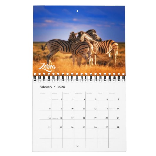 Small Size Exotic Animals Calendar Kalender (Feb 2026)