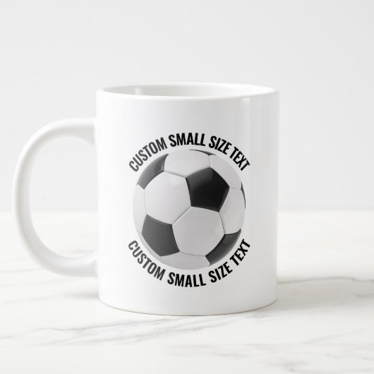 Small Size Personalized Text Soccer Ball Custom Extra Grote Beker (Links)