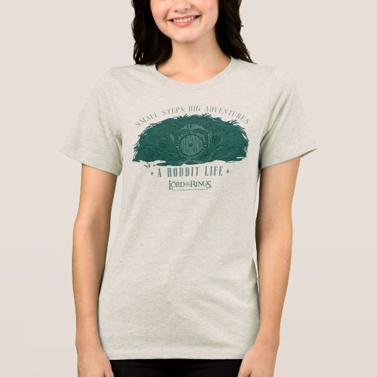 Small Steps, Big Adventures - A Hobbit Life Tri-Blend Shirt (Voorkant)