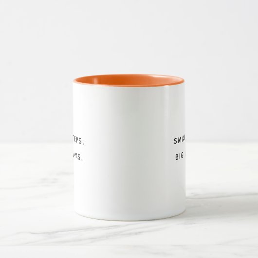Small Steps Big Dreams Modern Two-Tone Mug Mok (Midden)