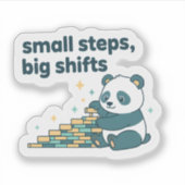 Small Steps Big Shifts Sticker Motivational Panda (Devant)