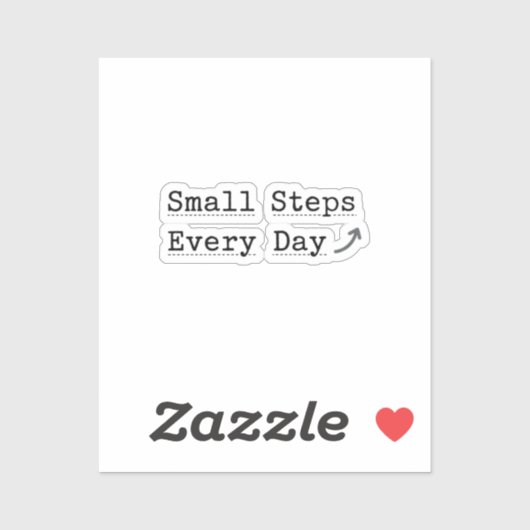  'Small Steps Every Day'  Minimalist Planner  Sticker (Vel)