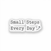  'Small Steps Every Day'  Minimalist Planner  Sticker (Voorkant)