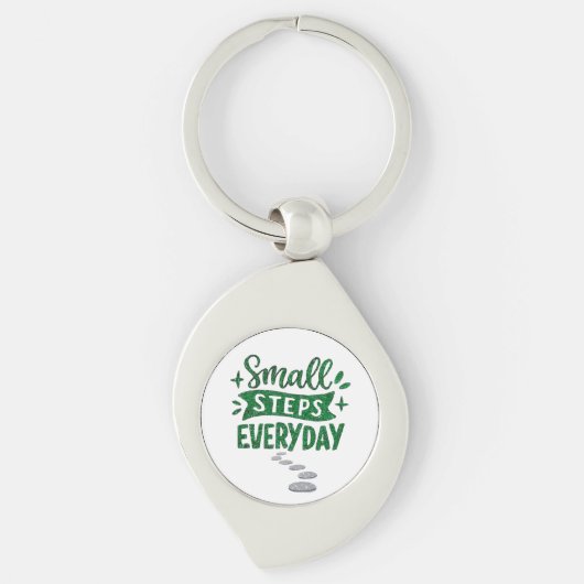 Small Steps Everyday Motivational Keychain (Voorkant)