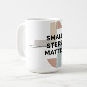 Small Steps Matter Modern Koffiemok (Voorkant links)