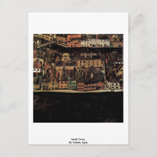 Small Town, door Schiele, Egon Briefkaart