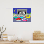 Small Town Drive-In Movie Poster (Keuken)