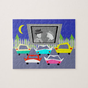 Small Town Drive-In Movie Puzzle Legpuzzel
