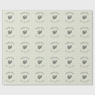 Small Vegan Home Bakery Thank You Pattern Cadeaupapier