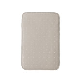 Small White Polka Dot Pattern On Cool Beige Greige Badmat (Voorkant Verticaal)