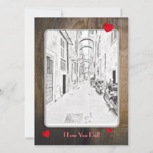 smalle Italiaanse straat - vaderdag Kaart
