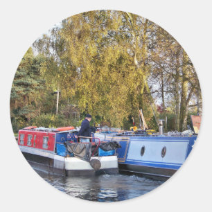 SMALLE SCHEPEN RONDE STICKER