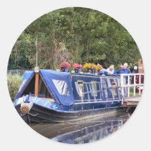 SMALLE SCHEPEN VOOR BINNENVAART RONDE STICKER