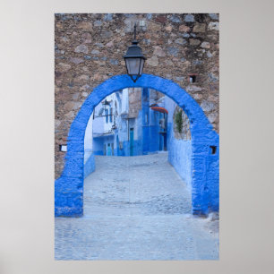 Smalle Straat Van Chefchaouen Poster