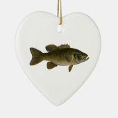 Smallmouth Bass Logo Keramisch Ornament (Rechts)
