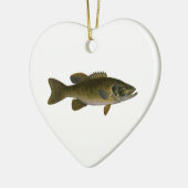 Smallmouth Bass Logo Keramisch Ornament (Links)