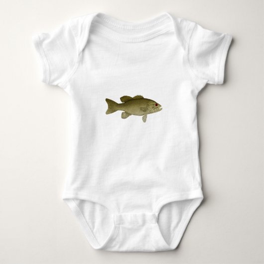 Smallmouth Bass (rode oogillustratie) Romper (Voorkant)