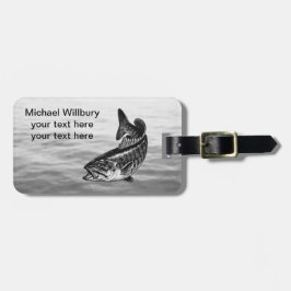 Smallmouth Bass Vist Bagagelabel