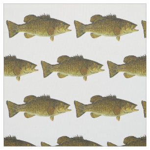 Smallmouth Bass Vist buitenshuis katvis Stof