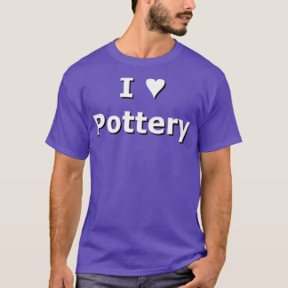 SMandH 1173 I Love Heart Pottery T-shirt