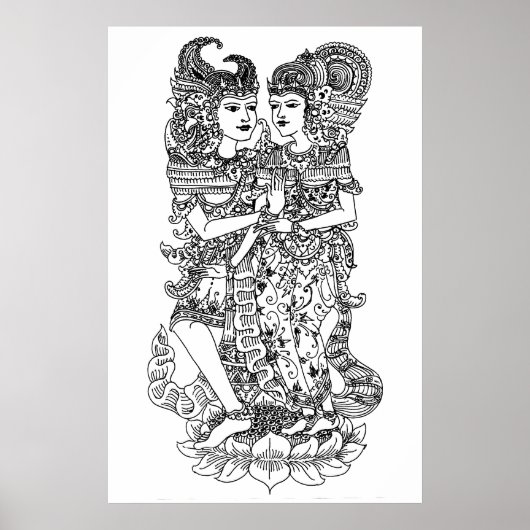 smara ratih wayang poster marionetten (Voorkant)