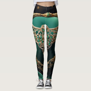 Smaragd Betovering: Een Visie van Regal Opulence Leggings
