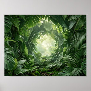 Smaragd Botanische Tunnel Tropische Poster