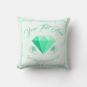 Smaragd edelsteen. Sieraden. 55 Huwelijksjubileum  Kussen (Voorkant)