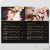 Smaragd en Gold Agaat Service Menu Brochure (Achterkant)